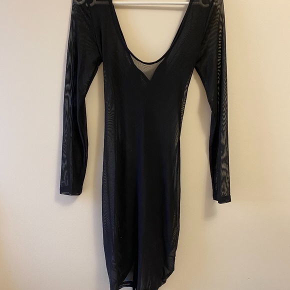 fashion nova black mesh dress - Picture 2 of 4